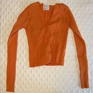 Zara Women's Vibrant Orange Cardigan
